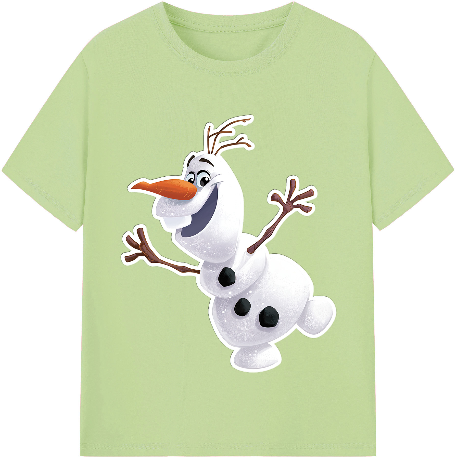 （画像用） アナと雪の女王 アンナ エルサ Frozen Anna Elsa 綿100％半袖Tシャツ（フロントプリント）